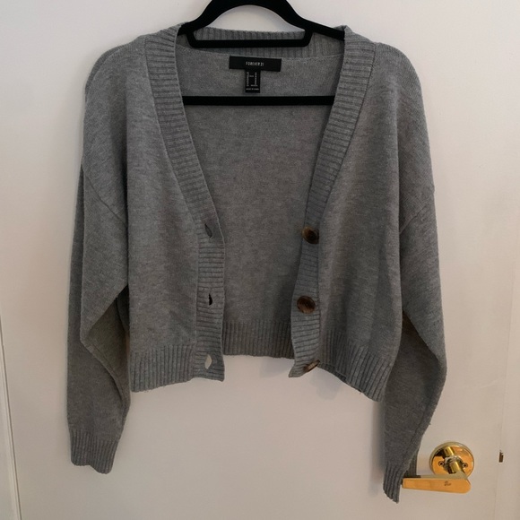 [M]👚FOREVER 21 cropped cardigan - Picture 3 of 10